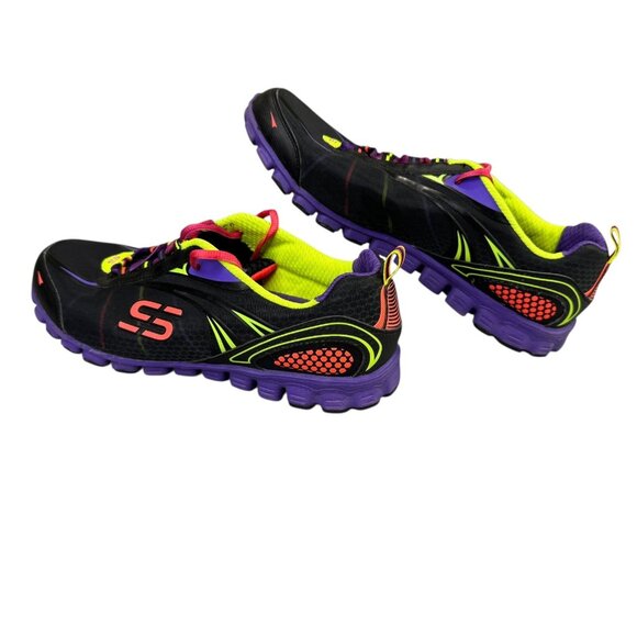 Skechers Flex Shoes Womens 11 Rainbow Neon Colorful Running Athletic 22257 - Picture 11 of 13